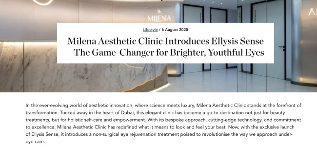 Luxe Bible отметили запуск Ellysis Sense в Milena Aesthetic Clinic