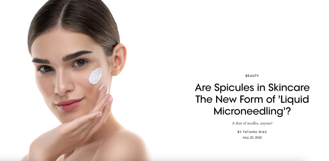 Доктор Милена Мансури выступила экспертом в материале Vogue Arabia о spicules в skincare